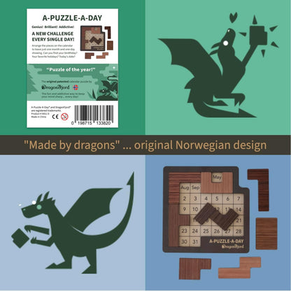 DragonFjord A-Puzzle-A-Day Premium Boxed Edition | 365+ Daily Challenges with Magnetic Storage & Hint Book