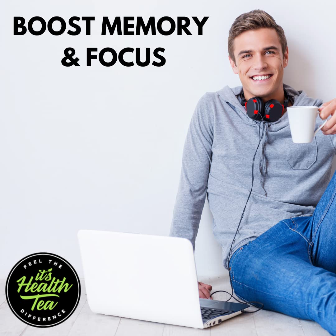 Memory & Focus Tea Blend: Gotu Kola, Eleuthero Root, Ginkgo, Ho Shou Wu, Peppermint, Damiana, Calendula, Lemongrass, Licorice Loose Leaf 2oz Brain Booster for Better Memory & Focus