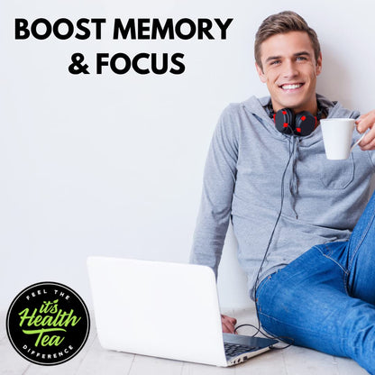 Memory & Focus Tea Blend: Gotu Kola, Eleuthero Root, Ginkgo, Ho Shou Wu, Peppermint, Damiana, Calendula, Lemongrass, Licorice Loose Leaf 2oz Brain Booster for Better Memory & Focus