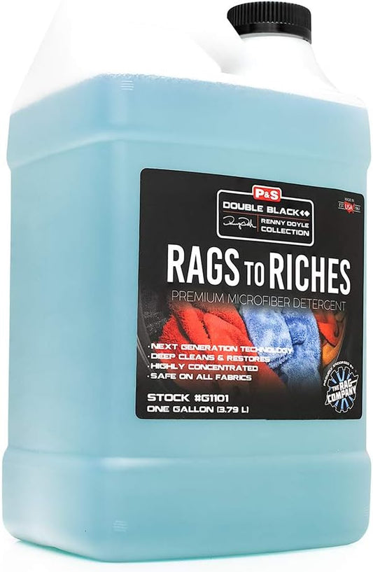 P & S Professional Detail Products - Rags to Riches Microfiber Detergent | Deep Cleans & Restores, 1 Gallon