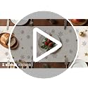 Artscope Snowflakes Christmas Table Runner Red 13x120 Inch - Holiday Decor