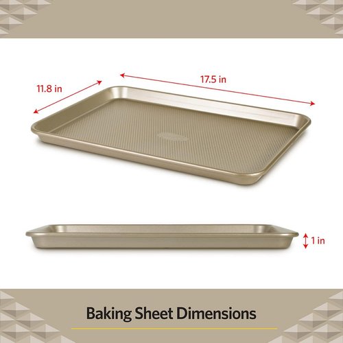 Glad Premium Nonstick Cookie Sheet - Heavy Duty Baking Pan with Raised Diamond Texture, Large Size