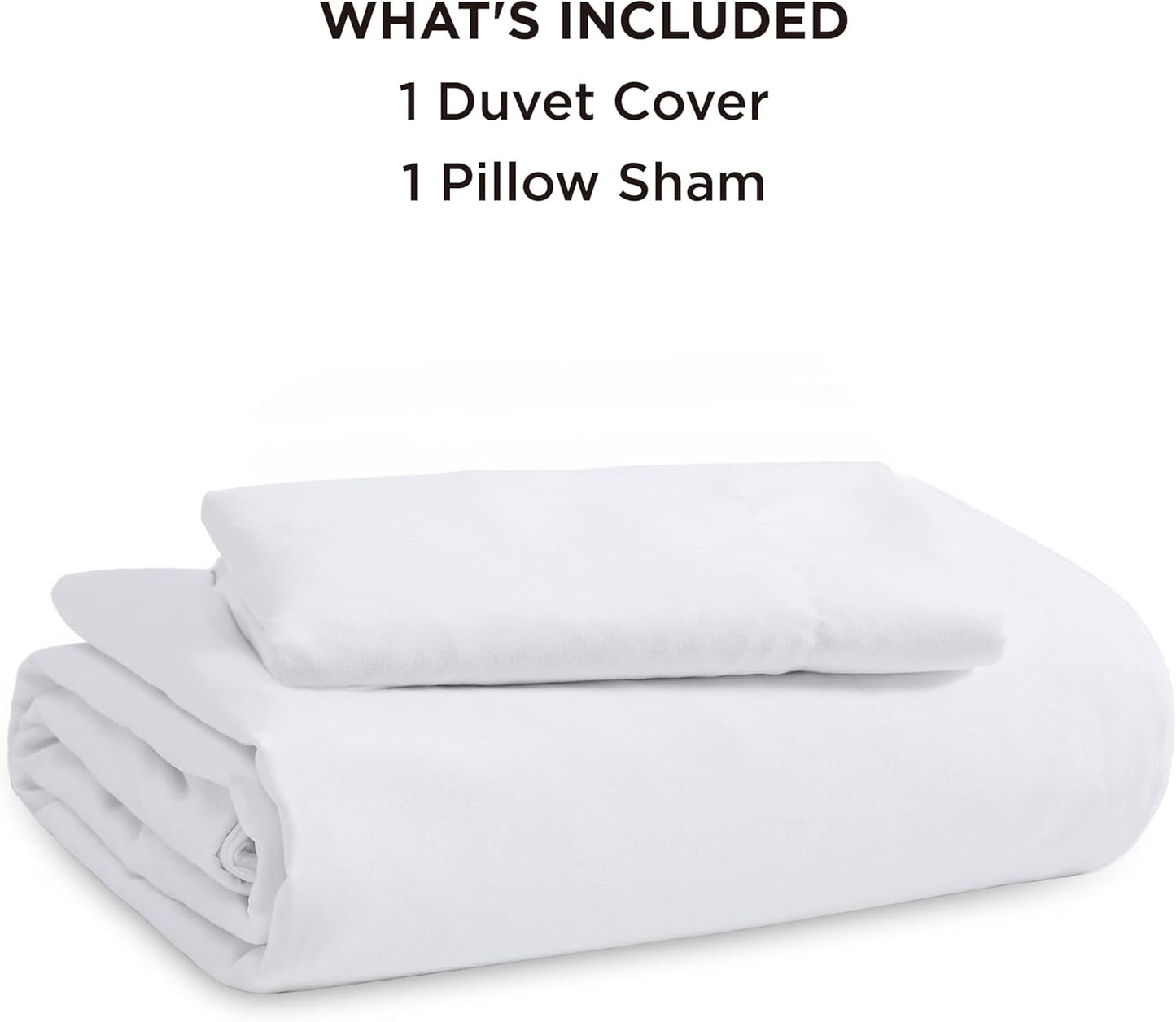 Bedsure Duvet Cover Set - Extra Soft Prewashed Cotton-Like Polyester | Twin/Twin XL, White, 2 Pieces