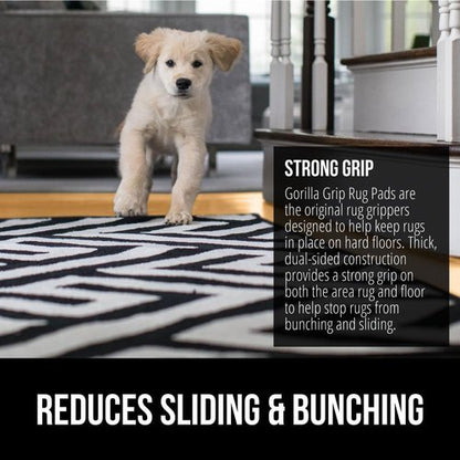 GORILLA GRIP Rug Pad Gripper - Slip and Skid Resistant Cushion for Hard Floors | 2x3 FT Size