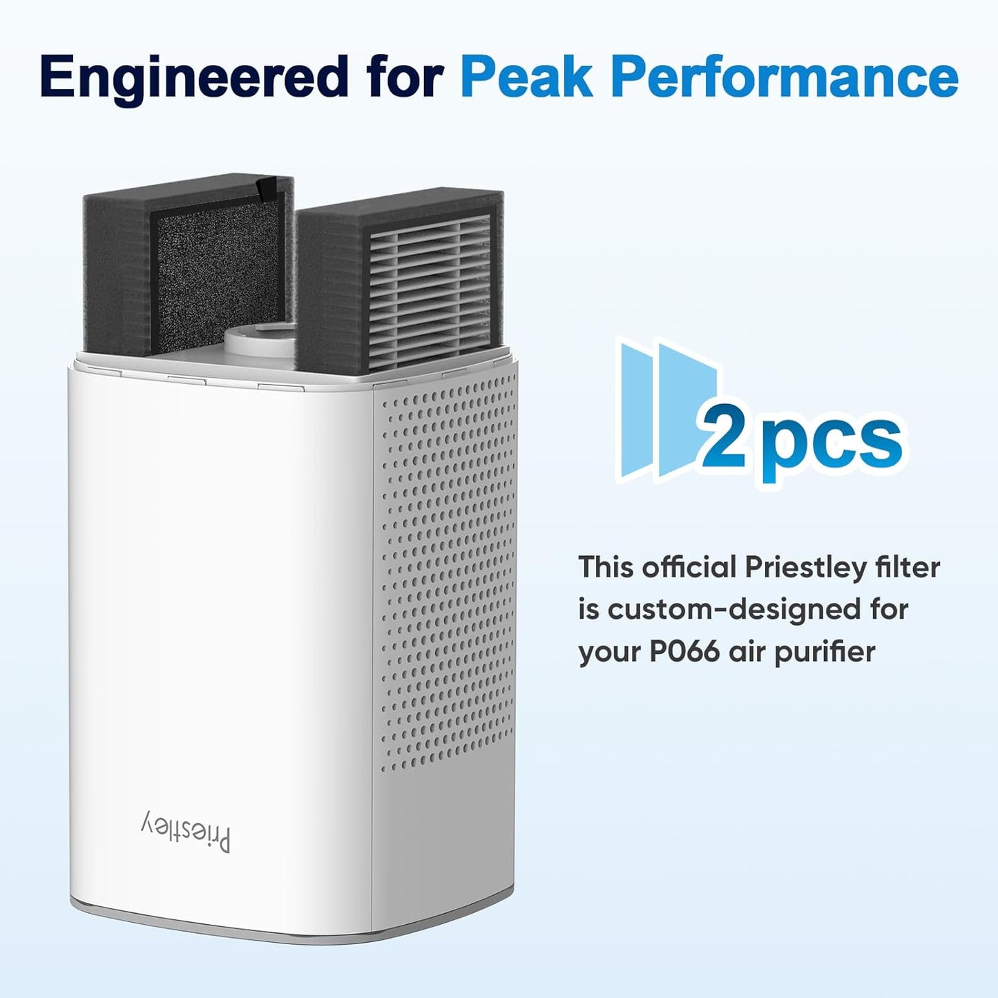 Priestley 3-in-1 HEPA Air Purifier - Quiet 20dB Essential Oil Diffuser for Home & Office