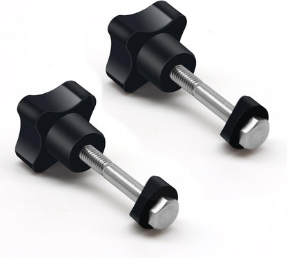 Rollator Walker Replacement Knob 2 PCS Replacement Arm Adjustment Knobs for Rollator Walker Accessories,Rollator Parts Knobs with M6 Track Bolt Set
