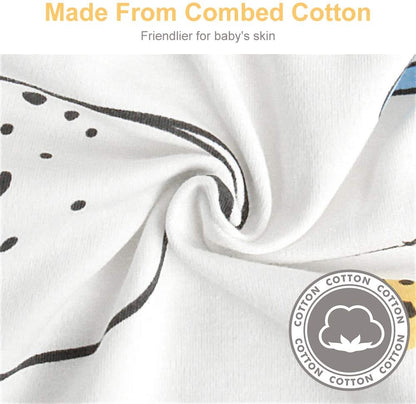 Premium Soft Cotton Baby Swaddle Blankets, Unisex Baby Blanket Wrap for Newborn Baby Boys Girls, Skin Friendly Wearable Swaddling Sleep Sack Calms Startle Reflex (White, 0-3 Months + 3-6 Months)