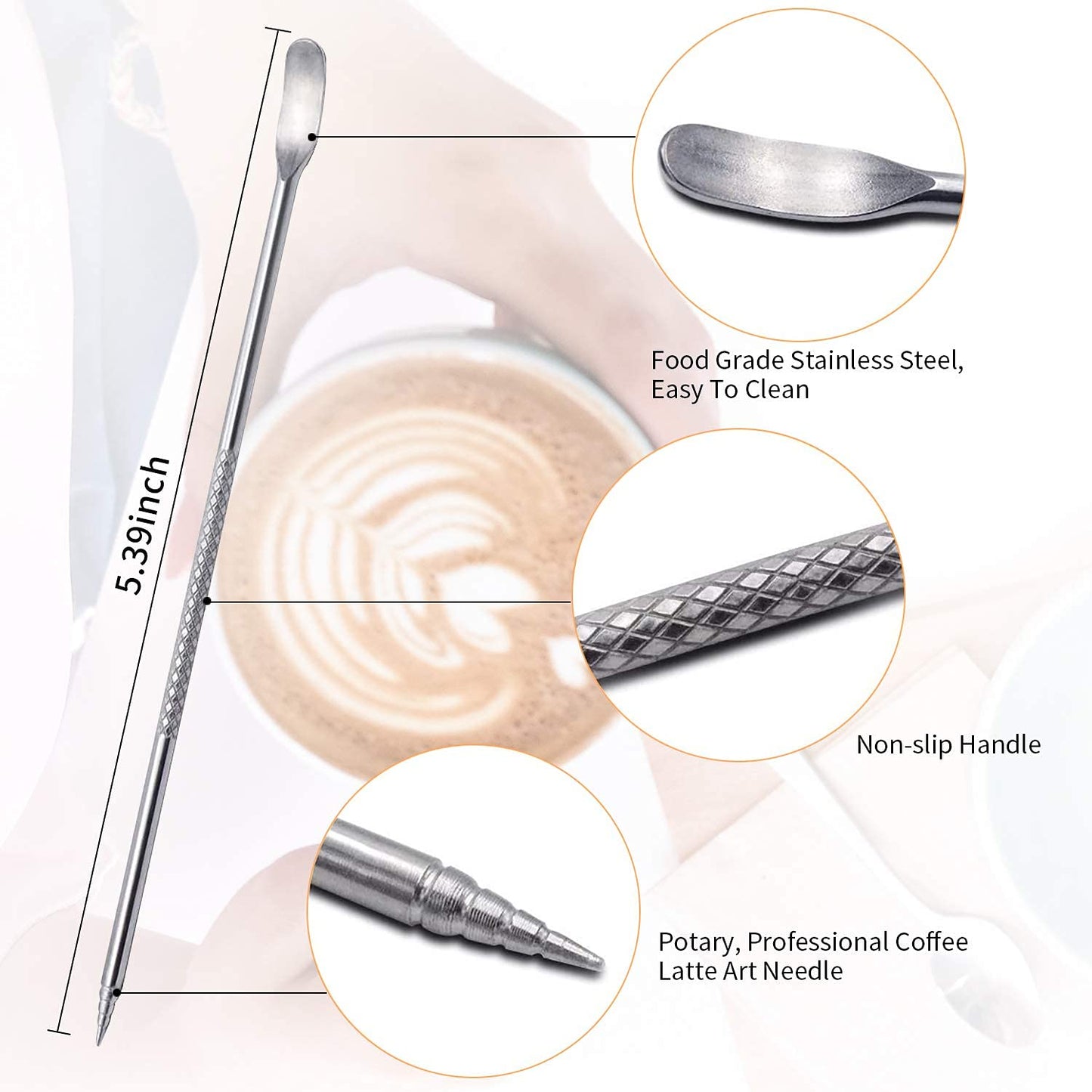 Milk Frothing Pitcher, Stainless Steel Espresso Steaming Pitcher 320Z/900ML Coffee Milk Frother Cup with Decorating Art Pen for Espresso Machine, Milk Frother, Latte Art Black