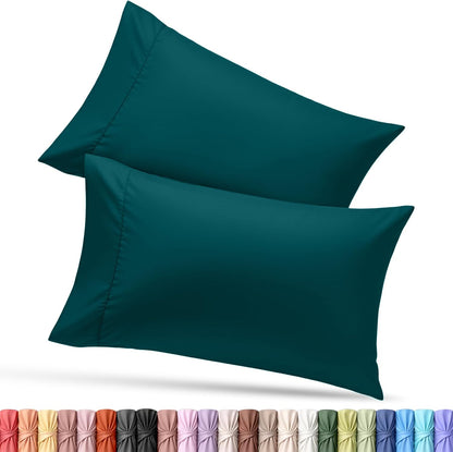 Utopia Bedding Queen Pillow Cases - Soft Brushed Microfiber - 2 Pack, Teal | Fade Resistant 20 x 30 Inches