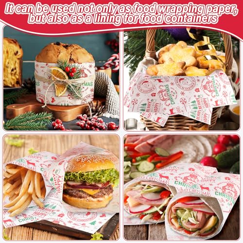 Variation of THIS listing: Red Santa Claus Wax Paper Sheets 150 Pcs Deli Wrap 9.84" x 8.27"