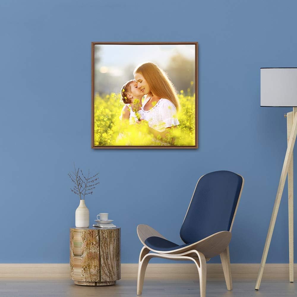wall26 Framed Canvas Wall Art - Custom Home Decor for Living Room & Bedroom | 24"x24", Natural Frame