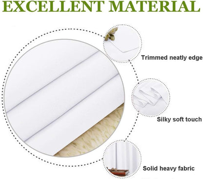 NICETOWN Curtains - Grommet Drapery Panels for Small Windows | 50% Light Blocking, 34x63, Pure White