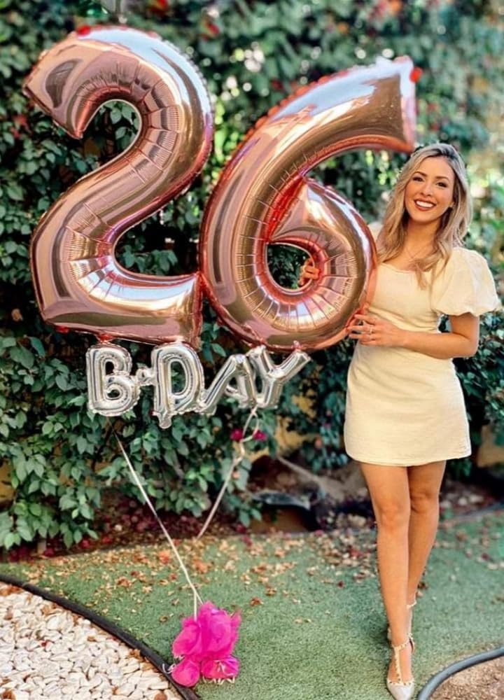 Numbers 17 Balloon - 40 Inch Rose Gold Foil Decoration for 17th Birthday & Anniversary Celebrations
