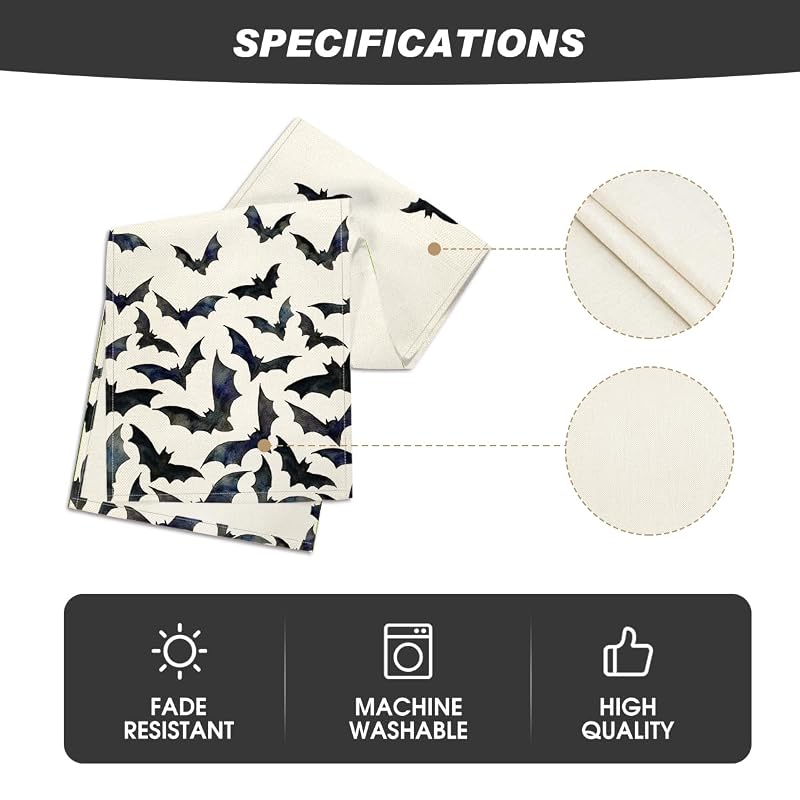 Black/White Table Runner 13x72 In. Artoid Mode 210 GSM Polyester