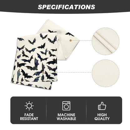 Black/White Table Runner 13x72 In. Artoid Mode 210 GSM Polyester