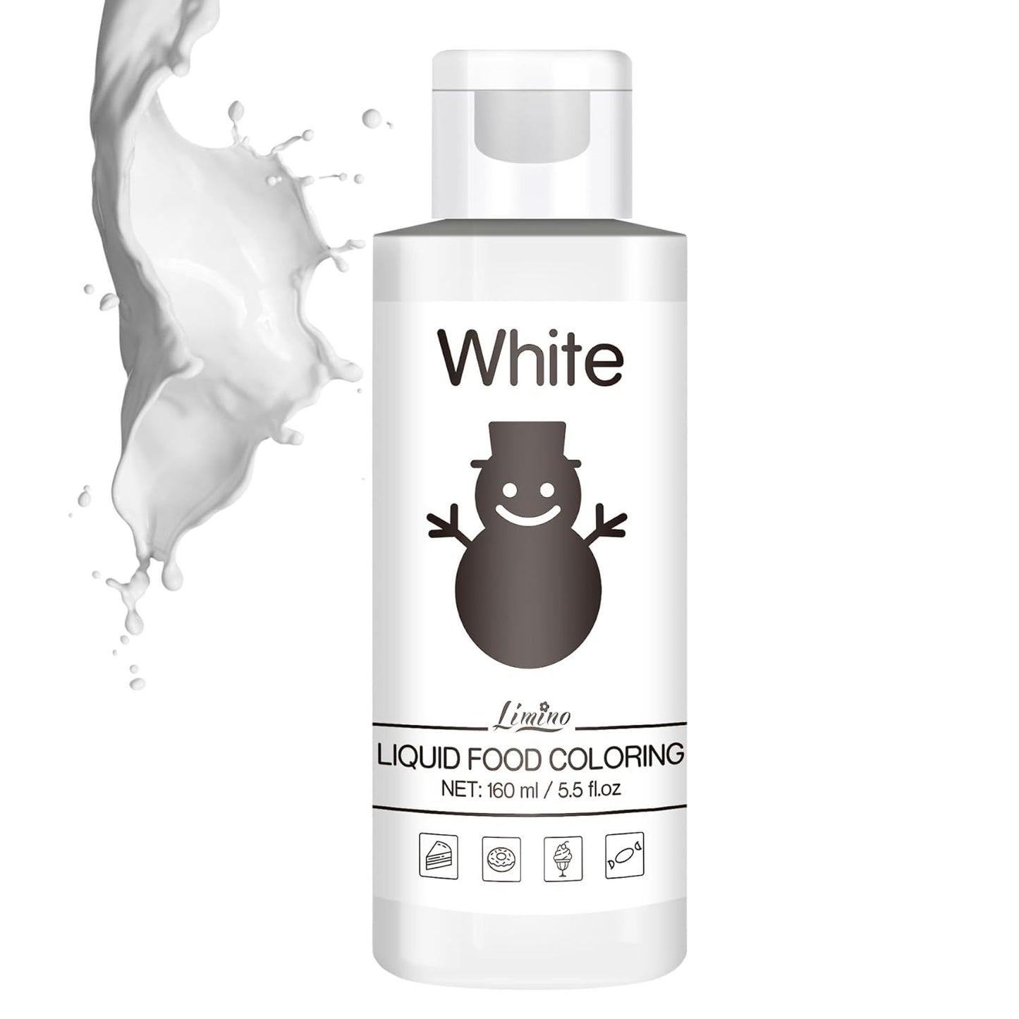 Vivid Food Coloring by [Brand Name] - Tasteless Liquid Dye for Baking & Crafts | 6 fl. oz (White)