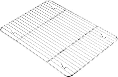 TeamFar Baking Sheet Set - Stainless Steel Cookie Tray with Cooling Rack | Non-Toxic & Dishwasher Safe