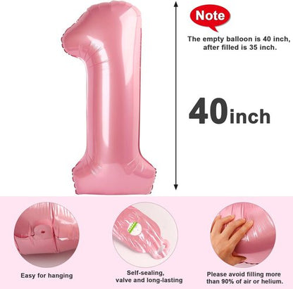 Big 23 Balloon by [Brand Name] - 40 Inch Pastel Pink Foil Number Balloon for Birthday & Graduation Celebrations
