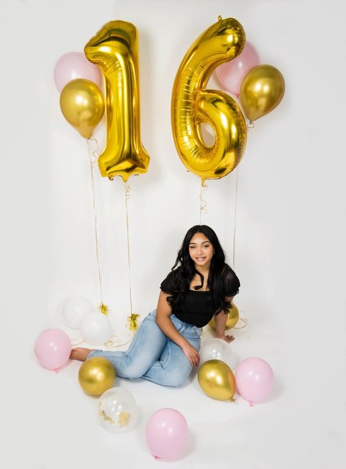 Gold Number 27 Balloon - 40 Inch Golden Birthday Decoration for 27th Celebration | Party Supplies