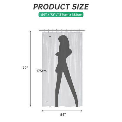 AmazerBath 54x72 Shower Curtain Stall, Plastic Small Shower Curtain Clear, Heavy Duty Thick PEVA, Stand Up Shower Stall Size with 2 Weighted Stones and 9 Grommets