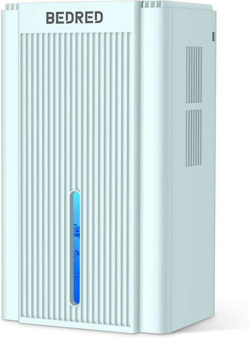 Dehumidifier 95OZ by [Brand Name] - Quiet 1000 Sq.Ft Home Unit with Auto Shut Off & 7 Color Ambient Light | Pale Turquoise