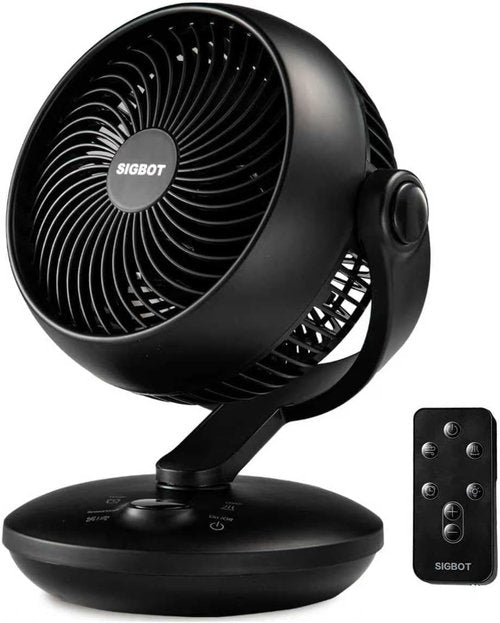 **Ultra Quiet 10-Inch Desk Fan by [Brand Name] - Remote Control, 8-Speed Oscillation & 9-Hour Timer**