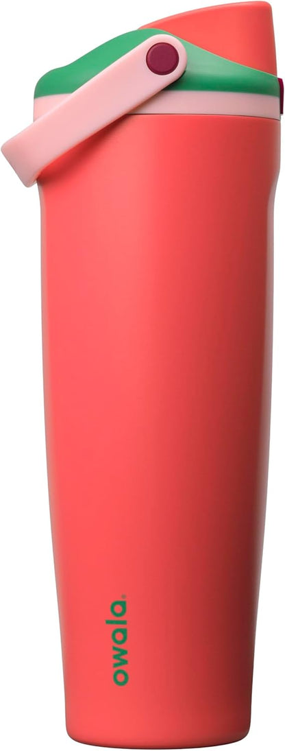 Owala FreeSip Sway Insulated Water Bottle - 40oz Stainless Steel with Two-Way Spout & Straw | BPA Free, Leak Proof, Strawberry Fields