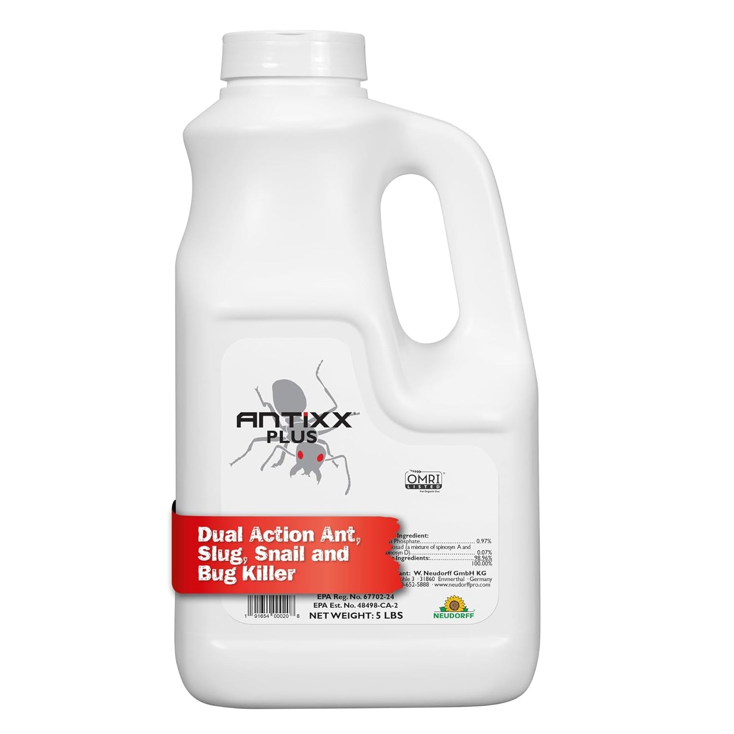 Neudorff ANTIXX Plus Ant & Insect Control Granules - Organic Pest Solution for Gardens | 4 lbs