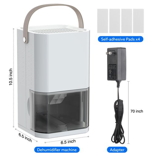 Litever Dehumidifier Dual Core Compact Quiet for Home. Portable, Auto Shut OFF, 57OZ Water Tank. Delay-Off Timer and Ambient Light. Perfect for Small Bedroom Bathroom Basement RV Camper Closet