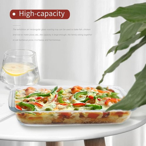 2-Pack Borosilicate Glass Baking Dishes by [Brand Name] - Oven, Microwave & Freezer Safe | 102 oz & 75 oz