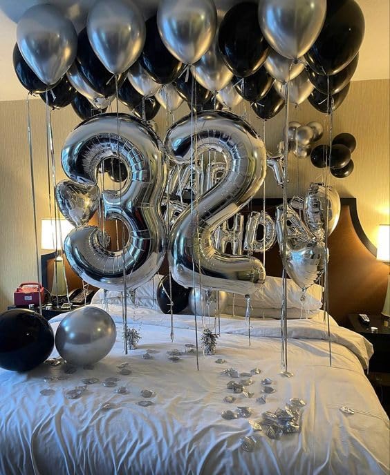 Silver 3 Balloon - 40 Inch Number Balloon for 3rd Birthday Celebrations | Kids & Adults Party Supplies