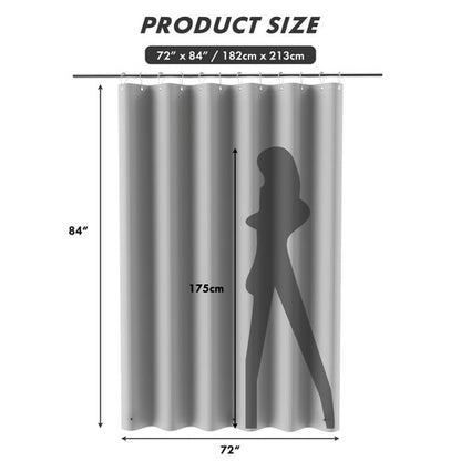 AmazerBath Extra Long Shower Curtain Liner, Grey Shower Liner 84 Inches Long, 72x84 Plastic Shower Curtain Liner, Cute Tall Shower Liner, PEVA Bathroom Shower Curtain Liners with 3 Magnets