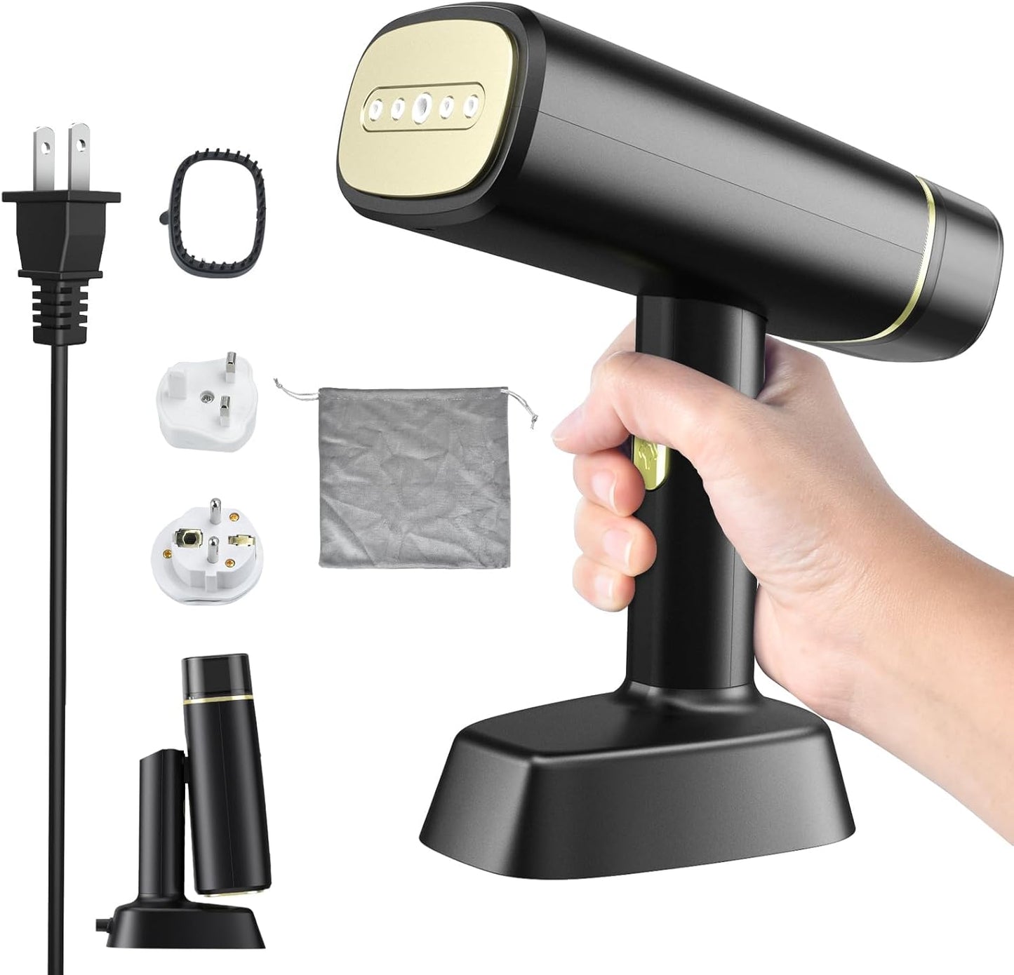 Skiennix Travel Steamer - Dual Voltage Portable Mini Clothes Steamer with European Plug Adapter | Perfect for International Travel