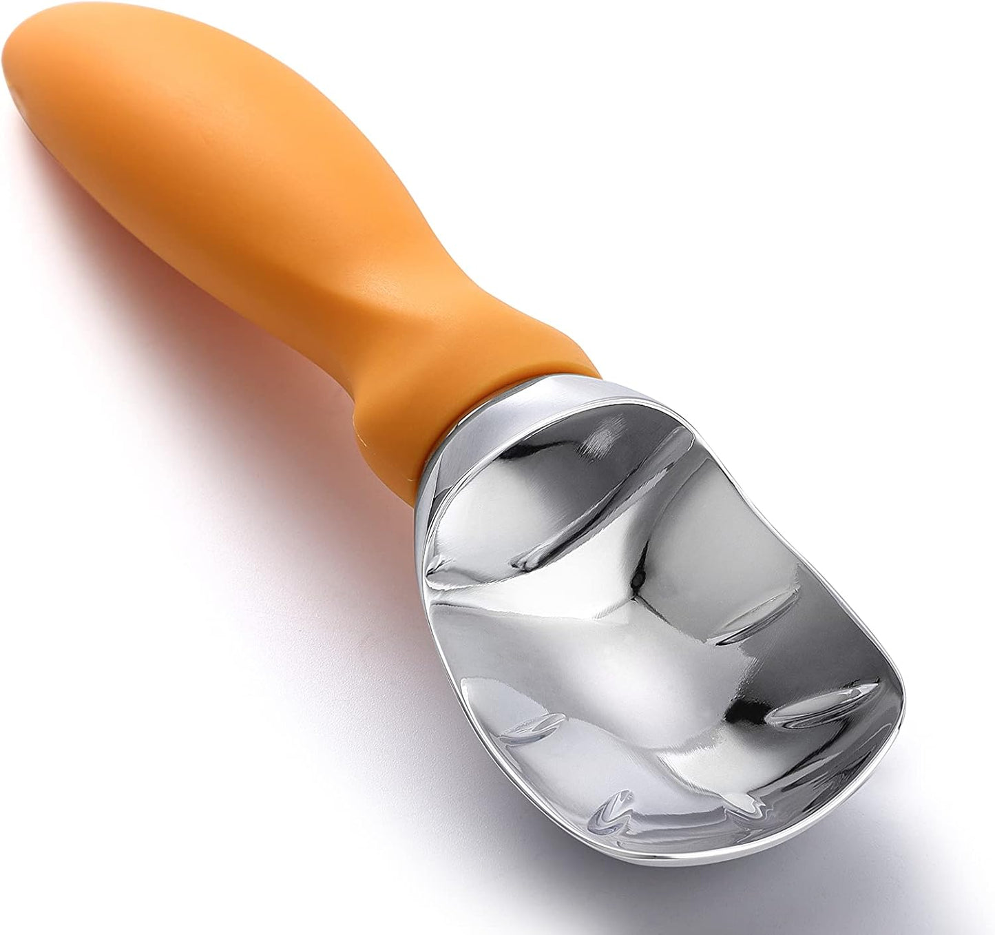 Spring Chef Metal Ice Cream Scoop - Heavy Duty Soft Grip Handle for Gelato & Sorbet | Set of 2 - Mango