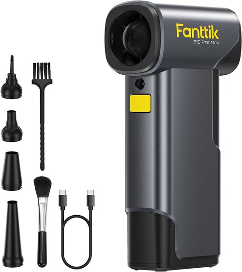 Fanttik B10 Pro Max Electric Air Duster - 130,000 RPM Brushless Motor | 6 Adjustable Gears, Rechargeable Battery