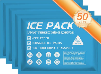 Skiennix Ice Packs for Coolers - Long-Lasting Reusable Gel Packs for Shipping & Camping | Perfect for Lunch Boxes