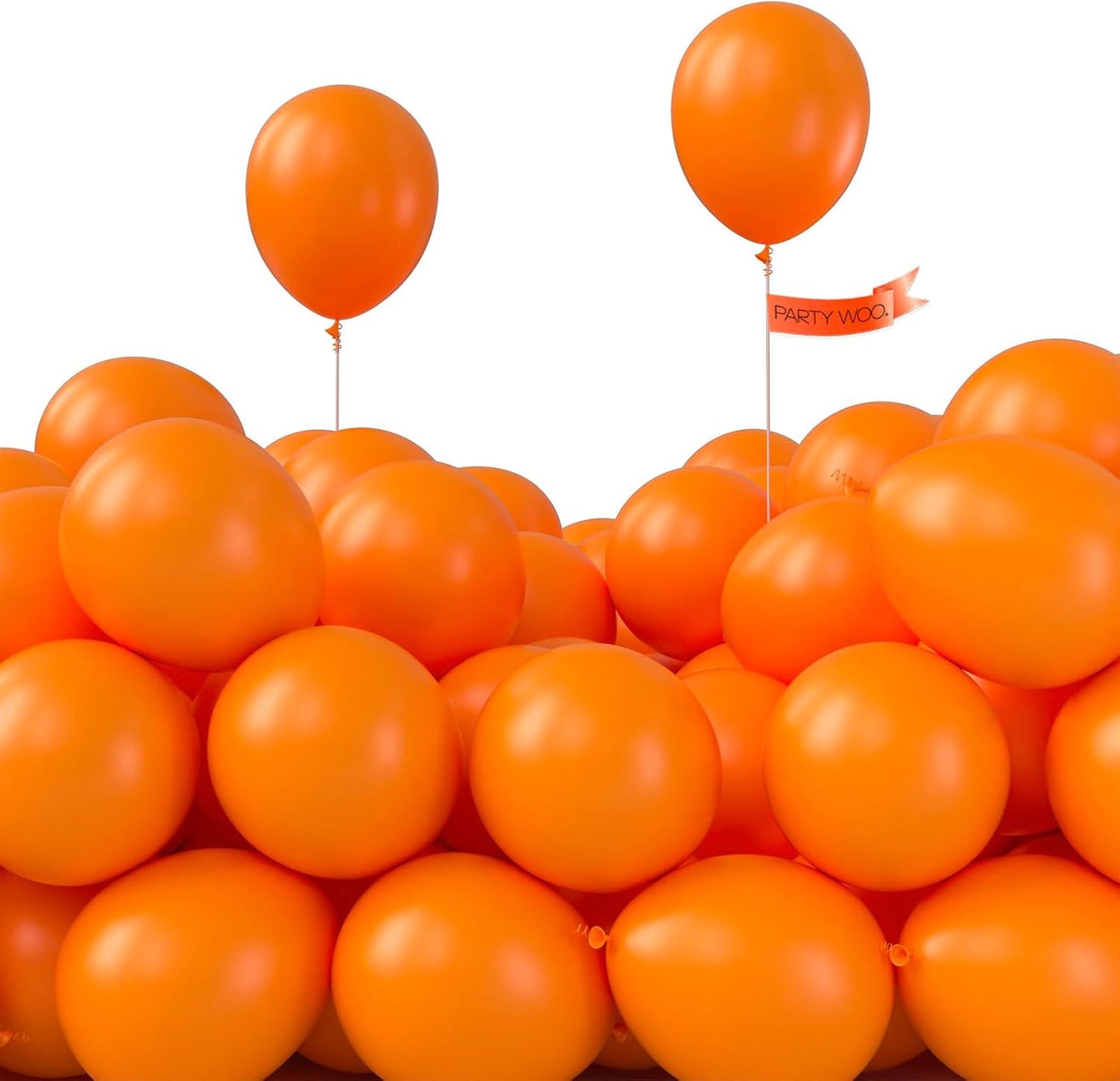 PartyWoo Orange Balloons - 100pcs 5-Inch Latex Helium Balloons for Birthday & Baby Showers