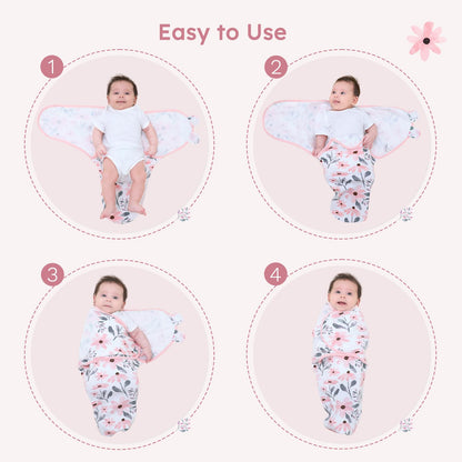 Yoofoss Baby Swaddles for Newborns 100% Cotton, Adjustable Swaddle 0-3 Months 3 Pack Newborn Swaddle Sack, Breathable Soft(Small)