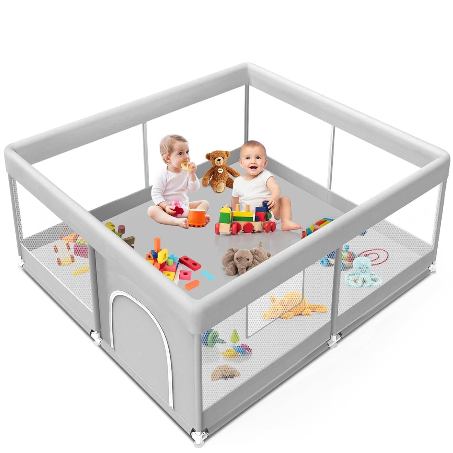 Skiennix Baby Playpen - 50x50 Inch Activity Center for Babies & Toddlers | Safe Play Area