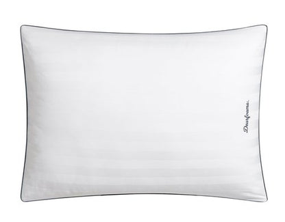 Dearfoams Bed Pillows,Set of 2 Standard/Queen Size, Luxurious Cotton Stripe Down Alternative Bed Pillows,Supportive for Back, Side & Stomach Sleepers