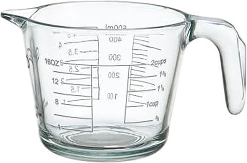 Farberware 2-Cup Borosilicate Glass Measuring Cup - Clear Design with Oversized Measurements