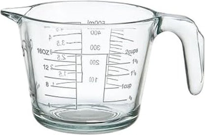 Farberware 2-Cup Borosilicate Glass Measuring Cup - Clear Design with Oversized Measurements
