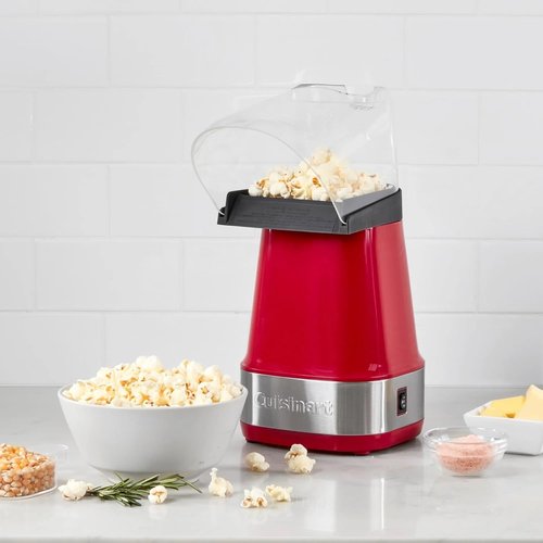 Cuisinart EasyPop Hot Air Popcorn Maker - Quick & Healthy Snack Solution | Vibrant Red Color