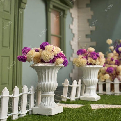 iLAND Miniature Dollhouse Accessories - 2pcs Dollhouse Plants with Dry Flowers | Mini Urn Planters
