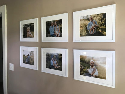 Upsimples 11x14 Picture Frame Set of 5 - Display 8x10 or 11x14 Photos | Elegant White Wall Gallery Frames