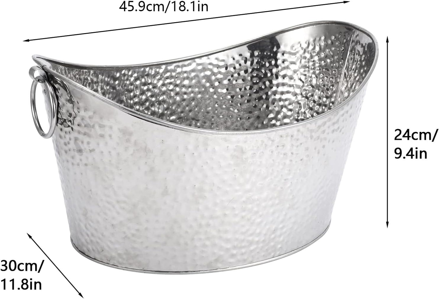 Stainless Steel Beverage Tubs Large Ice Bucket Drink Buckets for Parties Weddings 12L