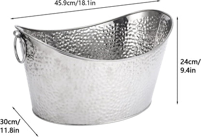 Stainless Steel Beverage Tubs Large Ice Bucket Drink Buckets for Parties Weddings 12L