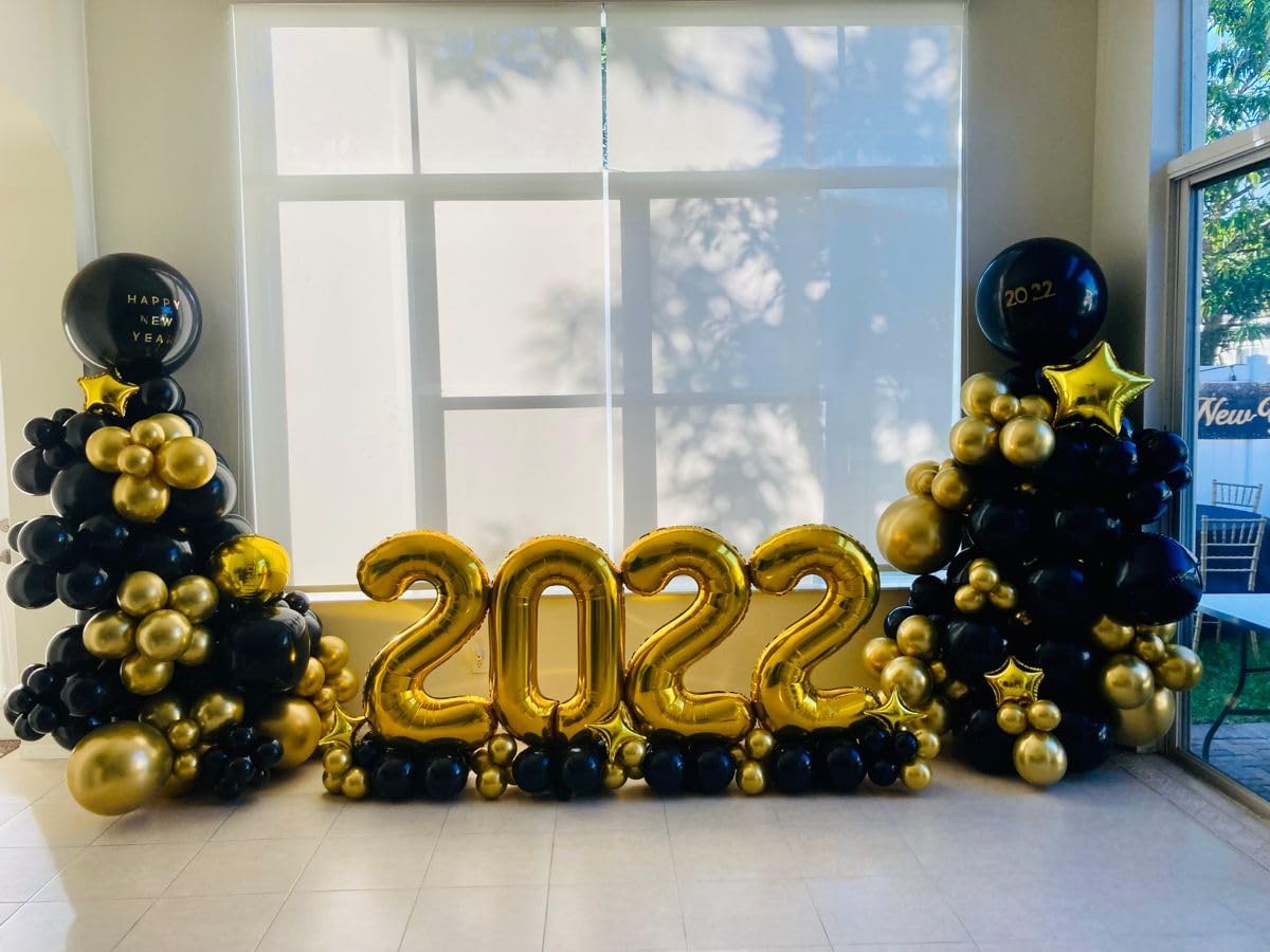 2 Numbers Balloon | 40 Inch Gold Birthday Decor for 2nd, 12th, 21st Parties & Celebrations