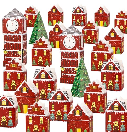 DIY Fillable Advent Calendar Boxes Set for Christmas Countdown Gift Wrapping