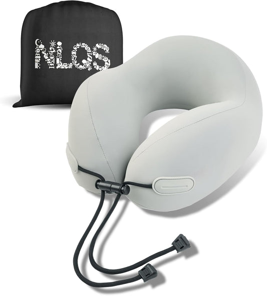 Skiennix Travel Pillow - Natural Latex Neck Support for Comfortable Long-Distance Travel | Ideal for Airplanes